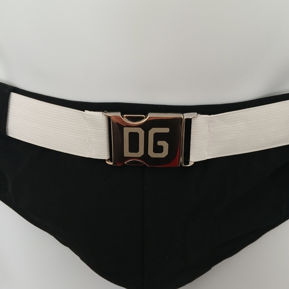 Black and White Swim Briefs with DG Logo - Picture 3 of 10